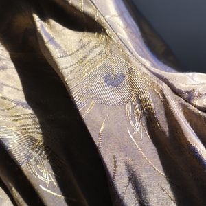 Lane Bryant Wrap Metallic Color Shift Peacoc Shirt